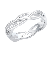 ピンキーリング レディース シルバー925 シルバー ロープデザイン 編み込み