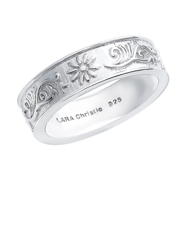 ピンキーリング レディース シルバー925 シルバー アンティーク風デザイン 幅広