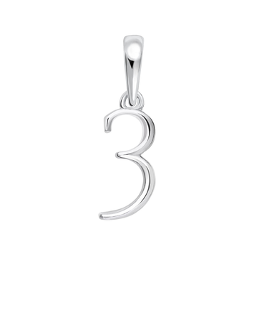 ネックレス ペンダントトップ プラチナ ナンバー チャーム お守りジュエリー 重ね付け 華奢 数字 3