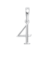 ネックレス ペンダントトップ プラチナ ナンバー チャーム お守りジュエリー 重ね付け 華奢 数字 4