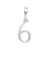 ネックレス ペンダントトップ プラチナ ナンバー チャーム お守りジュエリー 重ね付け 華奢 数字 6