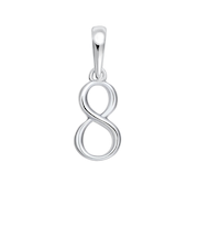 ネックレス ペンダントトップ プラチナ ナンバー チャーム お守りジュエリー 重ね付け 華奢 数字 8