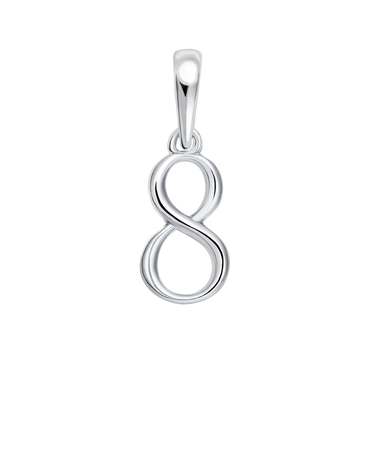 ネックレス ペンダントトップ プラチナ ナンバー チャーム お守りジュエリー 重ね付け 華奢 数字 8