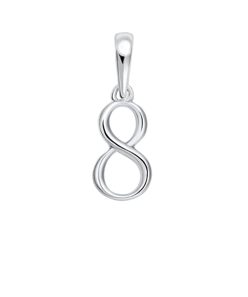ネックレス ペンダントトップ プラチナ ナンバー チャーム お守りジュエリー 重ね付け 華奢 数字 8