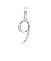 ネックレス ペンダントトップ プラチナ ナンバー チャーム お守りジュエリー 重ね付け 華奢 数字 9