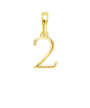 ネックレス ペンダントトップ k18 ゴールド ナンバー チャーム 18金 お守りジュエリー 重ね付け 華奢 数字 2