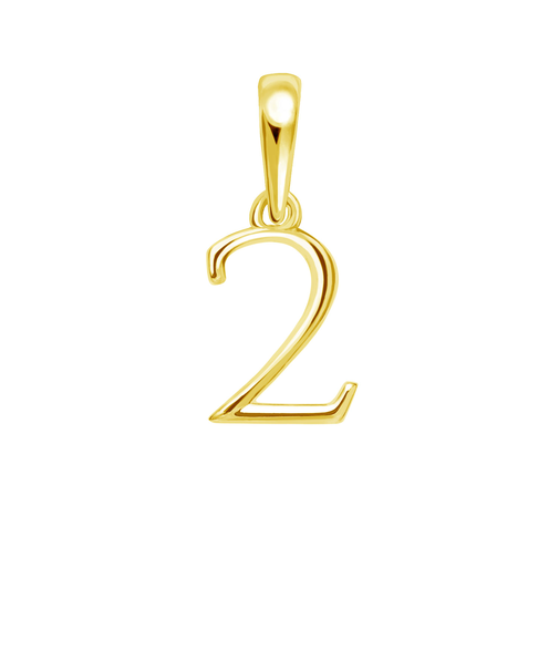 ネックレス ペンダントトップ k18 ゴールド ナンバー チャーム 18金 お守りジュエリー 重ね付け 華奢 数字 2