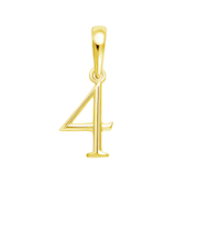 ネックレス ペンダントトップ k18 ゴールド ナンバー チャーム 18金 お守りジュエリー 重ね付け 華奢 数字 4