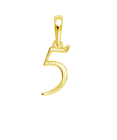 ネックレス ペンダントトップ k18 ゴールド ナンバー チャーム 18金 お守りジュエリー 重ね付け 華奢 数字 5