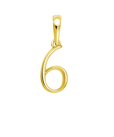 ネックレス ペンダントトップ k18 ゴールド ナンバー チャーム 18金 お守りジュエリー 重ね付け 華奢 数字 6