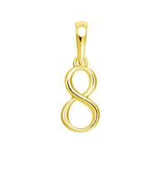 ネックレス ペンダントトップ k18 ゴールド ナンバー チャーム 18金 お守りジュエリー 重ね付け 華奢 数字 8