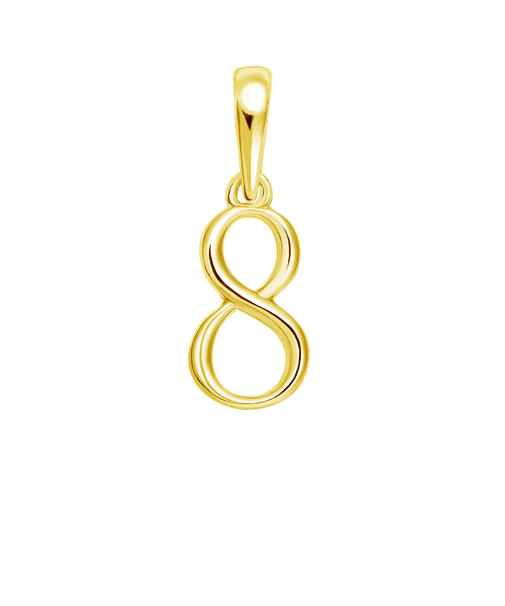 ネックレス ペンダントトップ k18 ゴールド ナンバー チャーム 18金 お守りジュエリー 重ね付け 華奢 数字 8