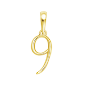 ネックレス ペンダントトップ k18 ゴールド ナンバー チャーム 18金 お守りジュエリー 重ね付け 華奢 数字 9