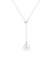 ネックレス レディース アコヤ真珠 7~7.5mm ロングネックレス Y字 一粒 PT850 プラチナ K18 18金 ゴールド
