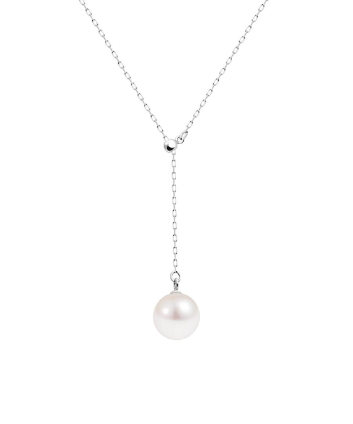 ネックレス レディース アコヤ真珠 7~7.5mm ロングネックレス Y字 一粒 PT850 プラチナ K18 18金 ゴールド