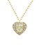 ハート ダイヤモンド ネックレス 0.27ct PT900 プラチナ  K18 18金 ゴールド