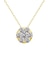 フラワー ダイヤモンド ネックレス 0.5ct PT900 プラチナ K18 18金