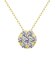 フラワー ダイヤモンド ネックレス 0.5ct PT900 プラチナ K18 18金