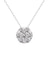 フラワー ダイヤモンド ネックレス 0.5ct PT900 プラチナ K18 18金