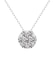 フラワー ダイヤモンド ネックレス 0.5ct PT900 プラチナ K18 18金