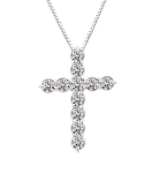 クロス ダイヤモンド ネックレス 1.0ct PT900 プラチナ  K18 18金 ゴールド