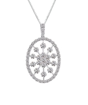 オーバル デザイン ダイヤモンド ネックレス 1.0ct SIクラス相当 PT900 プラチナ  K18 18金 ゴールド
