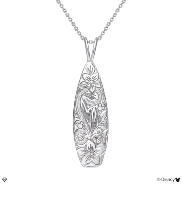 ネックレス ハワイアンジュエリー ディズニー レディース シルバー シルバー925 Disney プルメリア スクロール 「ミッキー」