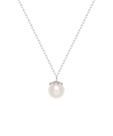 ネックレス レディース あこや真珠 パール 5.0~6.0mm PT900 K18 フラワー デザイン ララクリスティー