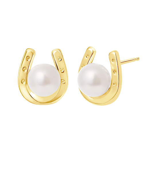 ピアス レディース あこや真珠 パール 5.0～6.0mm 2珠 PT900 K18 馬蹄 U字 ララクリスティー