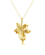 リーフ ネックレス 地金 PT900 プラチナ/K18 ゴールド