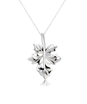 リーフ ネックレス 地金 PT900 プラチナ/K18 ゴールド