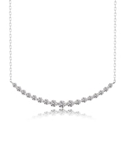 H&C ダイヤモンド スマイルライン ネックレス 1ct PT900 プラチナ/K18 ゴールド