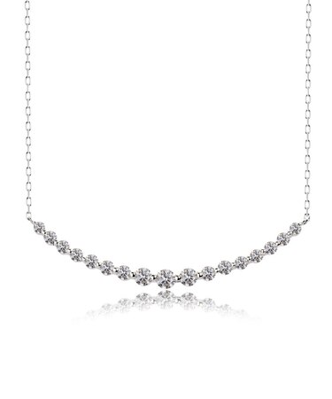 H&C ダイヤモンド スマイルライン ネックレス 1ct PT900 プラチナ/K18 ゴールド