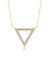 トライアングル ダイヤモンド ネックレス 0.3ct PT900 プラチナ/K18 ゴールド