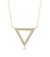トライアングル ダイヤモンド ネックレス 0.3ct PT900 プラチナ/K18 ゴールド