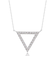 トライアングル ダイヤモンド ネックレス 0.3ct PT900 プラチナ/K18 ゴールド