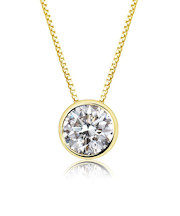 ダイヤモンド ネックレス Dカラー SIクラス フクリン 0.3ct 一粒 PT900 プラチナ/K18 ゴールド 鑑別書付