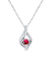 ネックレス レディース ルビー 雫 ドロップ しずく 露 PT900 プラチナ K18 ゴールド