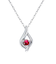 ネックレス レディース ルビー 雫 ドロップ しずく 露 PT900 プラチナ K18 ゴールド