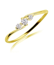 ダイヤモンド リング 0.1ct 3石  Pt900 プラチナ K18 イエローゴールド