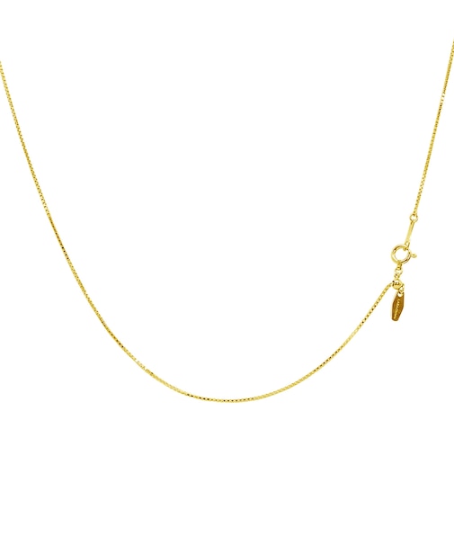 ゴールド チェーン ネックレス 18金 K18 ベネチアン 幅0.75mm 約2.08g 最長45cm 長さ調整可能