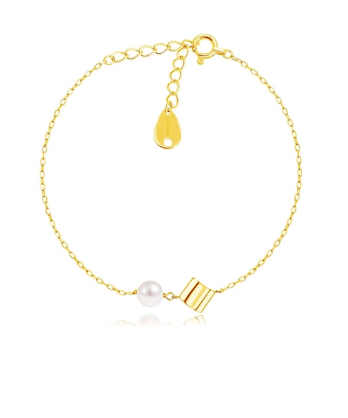 ブレスレット レディース アコヤ真珠 PT900 K18 18金 ゴールド K18 18金 ゴールド パールリーフ