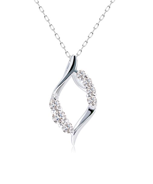 ネックレス レディース ダイヤモンド 0.1ct ドロップ 雫 PT900 K18 18金 ゴールド