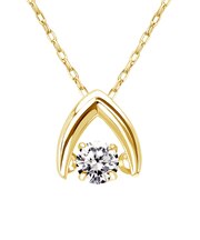 ネックレス レディース ダンシングストーン ダイヤモンド 0.1ct PT900 K18 18金 ゴールド