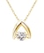 ネックレス レディース ダンシングストーン ダイヤモンド 0.1ct PT900 K18 18金 ゴールド