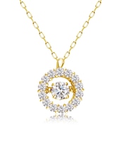 ネックレス レディース ダンシングストーン ダイヤモンド 0.3ct オーバル エタニティ PT900 K18 18金 ゴールド
