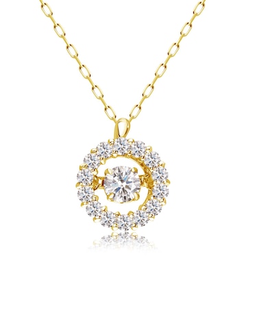 ネックレス レディース ダンシングストーン ダイヤモンド 0.3ct オーバル エタニティ PT900 K18 18金 ゴールド