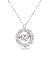 ネックレス レディース ダンシングストーン ダイヤモンド 0.3ct オーバル エタニティ PT900 K18 18金 ゴールド
