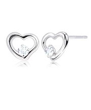 ピアス プティ レディース オープンハート 選べる12誕生石 pt900 プラチナ