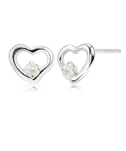 ピアス プティ レディース オープンハート 選べる12誕生石 pt900 プラチナ